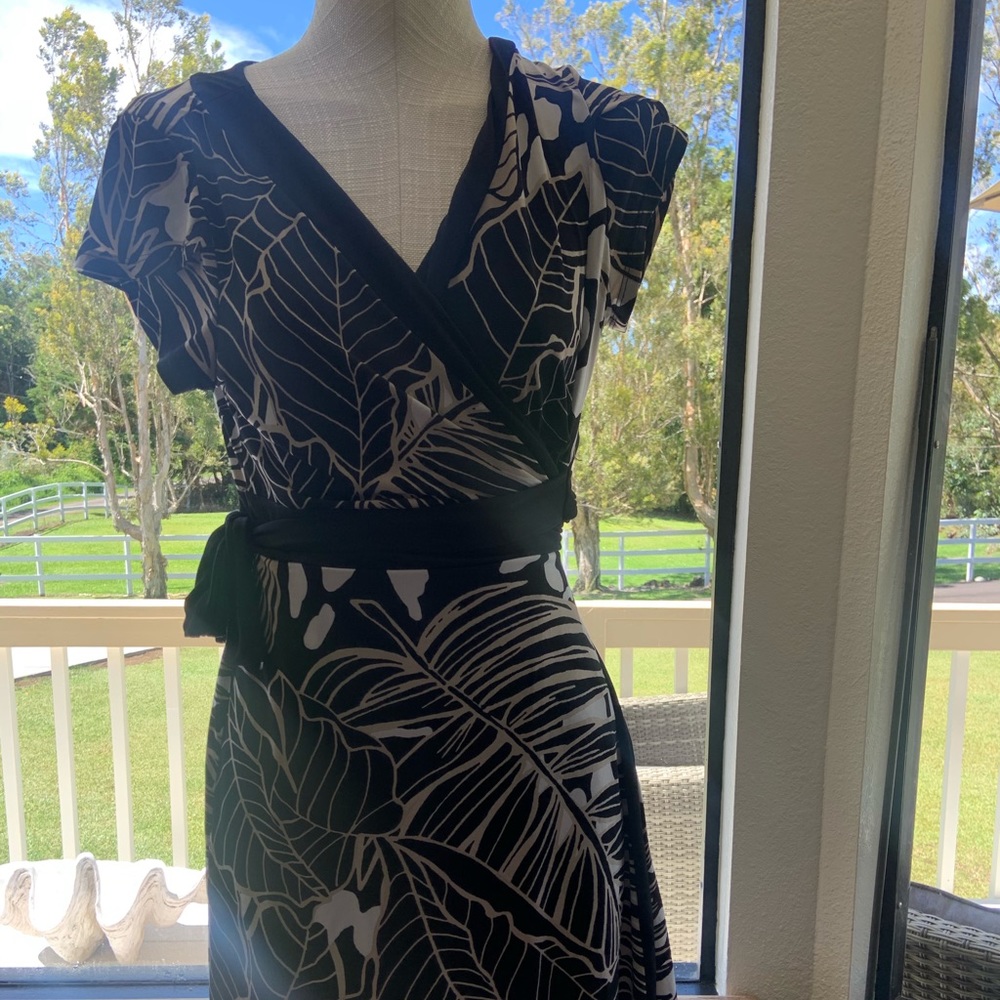 Tropical wrap dress